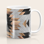 Urban Tribal Pattern No.6 - Aztec - Concrete and Wood Coffee Mug Gallery Image 1