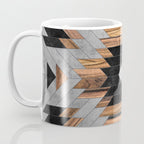 Urban Tribal Pattern No.6 - Aztec - Concrete and Wood Coffee Mug Gallery Image 3