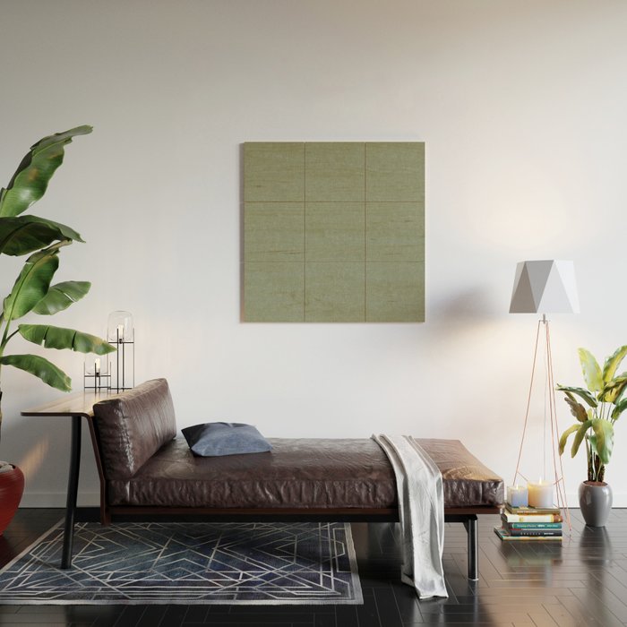solid woven - sage Wood Wall Art Gallery Image 2