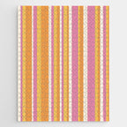 Classic Stripes XXV - Pink Orange Yellow Jigsaw Puzzle Gallery Image 1