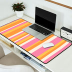 Classic Stripes XXV - Pink Orange Yellow Desk Mat Gallery Image 2