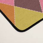 Retro Diamond Stitch Plaid - Burgundy Rust Desk Mat Gallery Image 4
