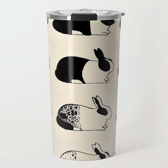 Studies of heredity in rabbits- William E.Castle - 1919 Cute Bunny Pattern Travel Mug Gallery Image 1