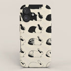 Studies of heredity in rabbits- William E.Castle - 1919 Cute Bunny Pattern iPhone Case Gallery Image 1