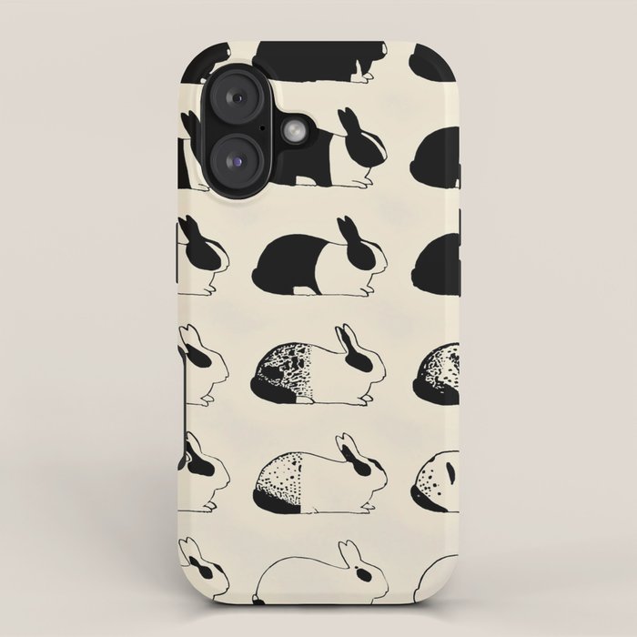 Studies of heredity in rabbits- William E.Castle - 1919 Cute Bunny Pattern iPhone Case Gallery Image 1