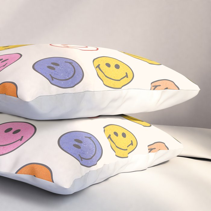 Many Happy Smileys Pillow Sham Gallery Image 3