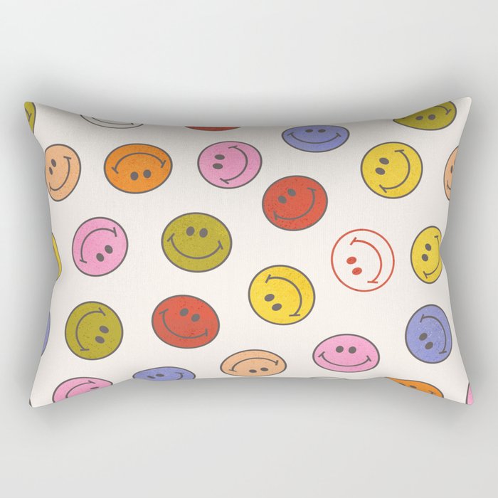 Many Happy Smileys Rectangular Pillow Gallery Image 1