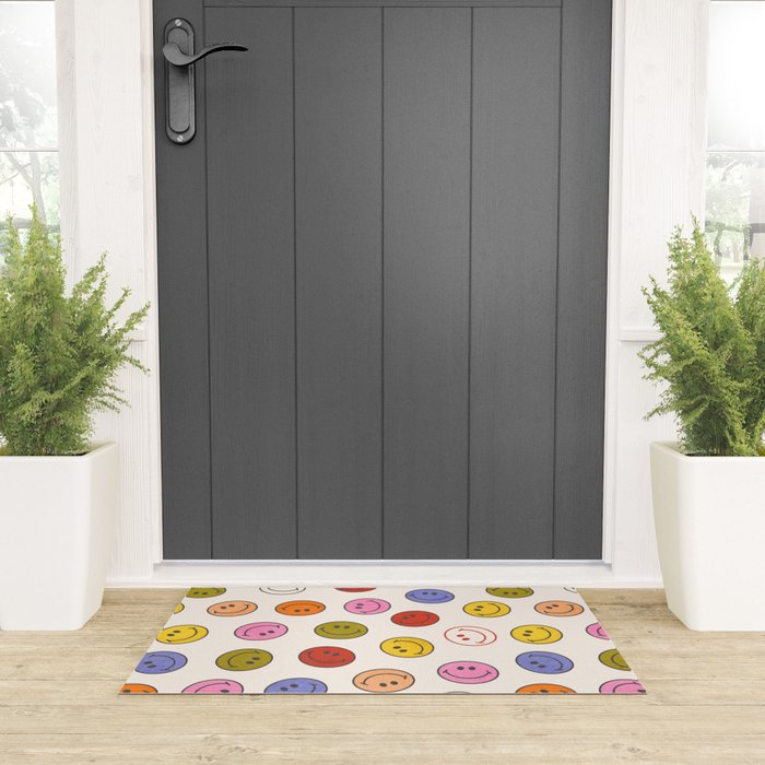 Many Happy Smileys Welcome Mat Gallery Image 3
