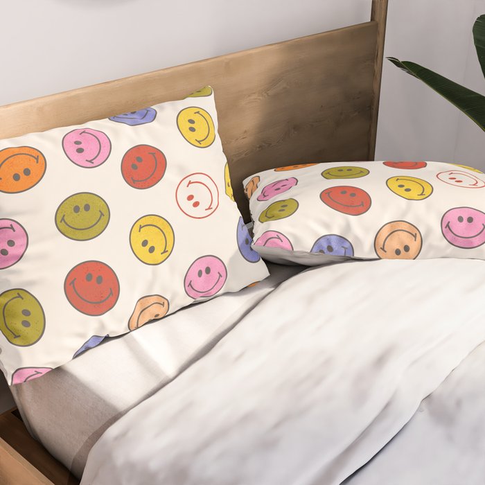 Many Happy Smileys Pillow Sham Gallery Image 2