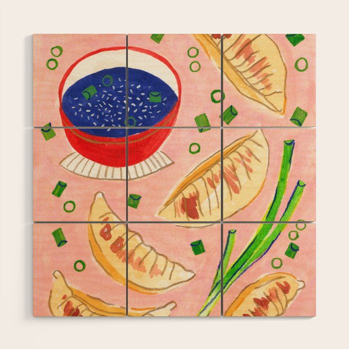 Gyoza Dumplings Wood Wall Art Gallery Image 1