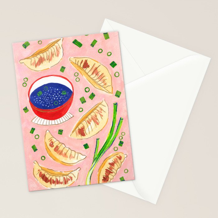Gyoza Dumplings Stationery Card Gallery Image 2
