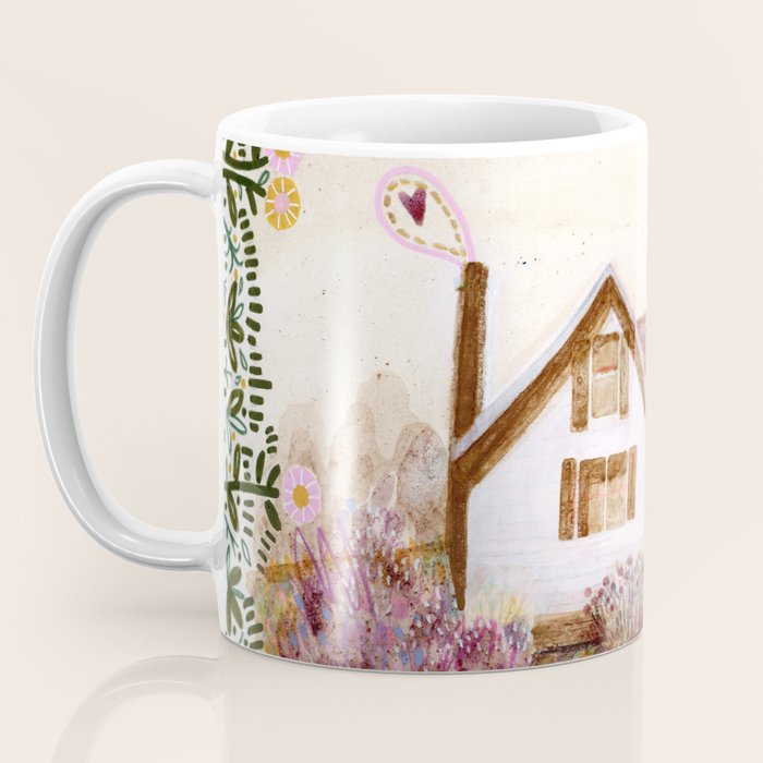The Old Country Farm in Rustic Brown - Farm House Decor Coffee Mug Gallery Image 3