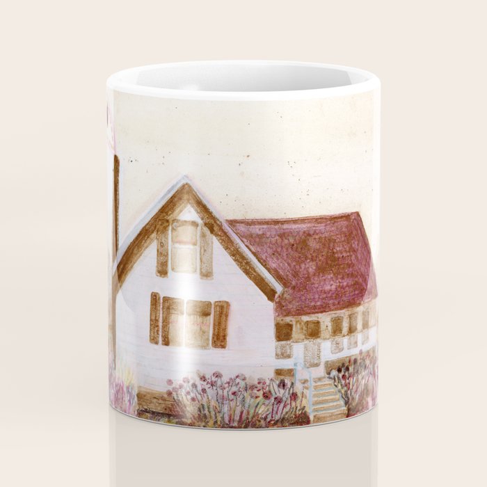 The Old Country Farm in Rustic Brown - Farm House Decor Coffee Mug Gallery Image 4