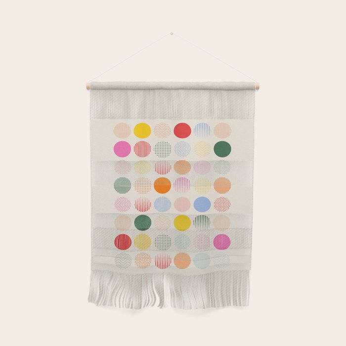 Retro Geometric Circles: Peach Bauhaus Edition Wall Hanging Gallery Image 1