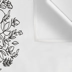 Woman With Flowers Minimal Line Art Wall Tapestry Gallery Image 3