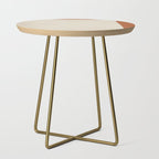 Terracotta Cream Minimalist Abstract Original Burnt Orange Art Side Table Gallery Image 1