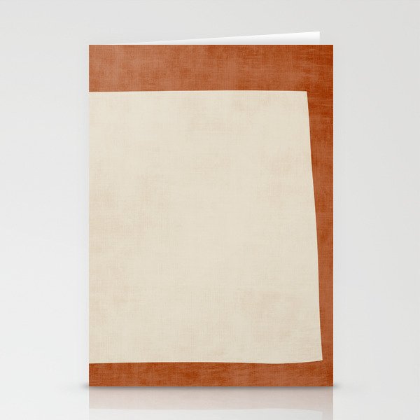 Terracotta Cream Minimalist Abstract Original Burnt Orange Art Stationery Card Gallery Image 2