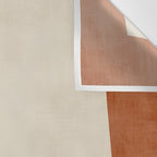 Terracotta Cream Minimalist Abstract Original Burnt Orange Art Wall Tapestry Gallery Image 3