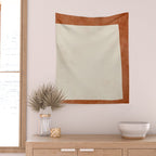 Terracotta Cream Minimalist Abstract Original Burnt Orange Art Wall Tapestry Gallery Image 2