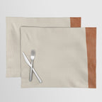 Terracotta Cream Minimalist Abstract Original Burnt Orange Art Placemat Gallery Image 1