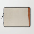 Terracotta Cream Minimalist Abstract Original Burnt Orange Art Laptop Sleeve Gallery Image 1