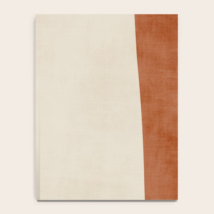 Terracotta Cream Minimalist Abstract Original Burnt Orange Art Notebook Gallery Image 4