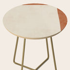 Terracotta Cream Minimalist Abstract Original Burnt Orange Art Side Table Gallery Image 2