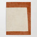 Terracotta Cream Minimalist Abstract Original Burnt Orange Art Poster Gallery Image 4