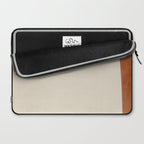 Terracotta Cream Minimalist Abstract Original Burnt Orange Art Laptop Sleeve Gallery Image 2