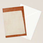 Terracotta Cream Minimalist Abstract Original Burnt Orange Art Stationery Card Gallery Image 2