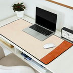 Terracotta Cream Minimalist Abstract Original Burnt Orange Art Desk Mat Gallery Image 2