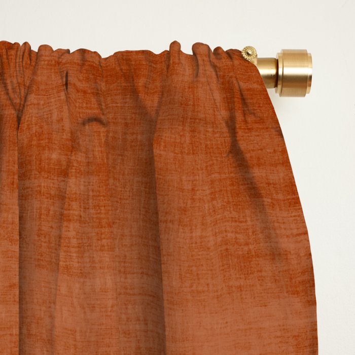 Terracotta Cream Minimalist Abstract Original Burnt Orange Art Window Curtain Gallery Image 2