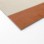 Terracotta Cream Minimalist Abstract Original Burnt Orange Art Welcome Mat Gallery Image 2