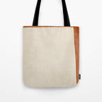 Terracotta Cream Minimalist Abstract Original Burnt Orange Art Tote Bag Gallery Image 1