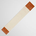 Terracotta Cream Minimalist Abstract Original Burnt Orange Art Table Runner Gallery Image 3