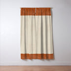 Terracotta Cream Minimalist Abstract Original Burnt Orange Art Window Curtain Gallery Image 3
