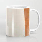 Terracotta Cream Minimalist Abstract Original Burnt Orange Art Coffee Mug Gallery Image 1