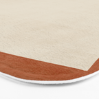 Terracotta Cream Minimalist Abstract Original Burnt Orange Art Bath Mat Gallery Image 3