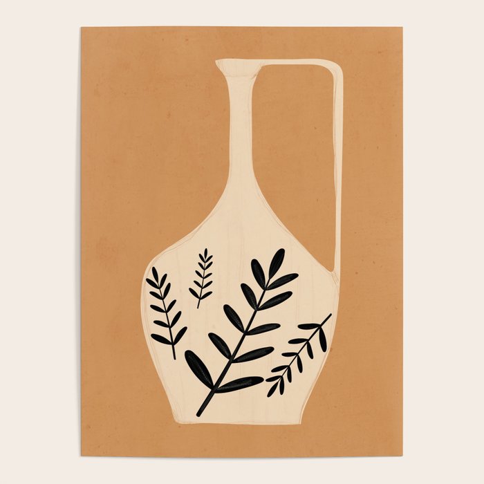 Minimal Abstract Art Vase Poster Gallery Image 1