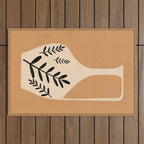 Minimal Abstract Art Vase Outdoor Rug Gallery Image 1
