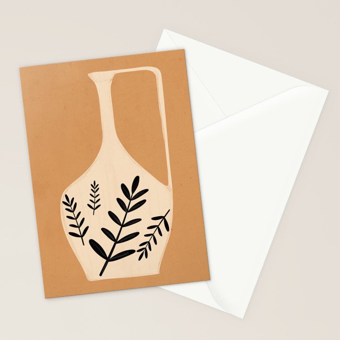 Minimal Abstract Art Vase Stationery Card Gallery Image 2