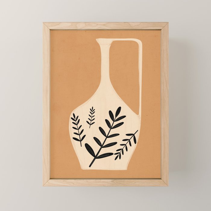 Minimal Abstract Art Vase Mini Art Print Gallery Image 1
