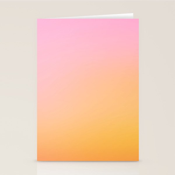 Sunrise Love - Pink & Pumpkin orange glow Stationery Card Gallery Image 1