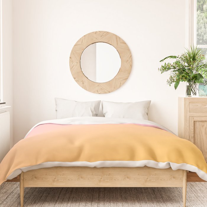 Sunrise Love - Pink & Pumpkin orange glow Duvet Cover Gallery Image 3