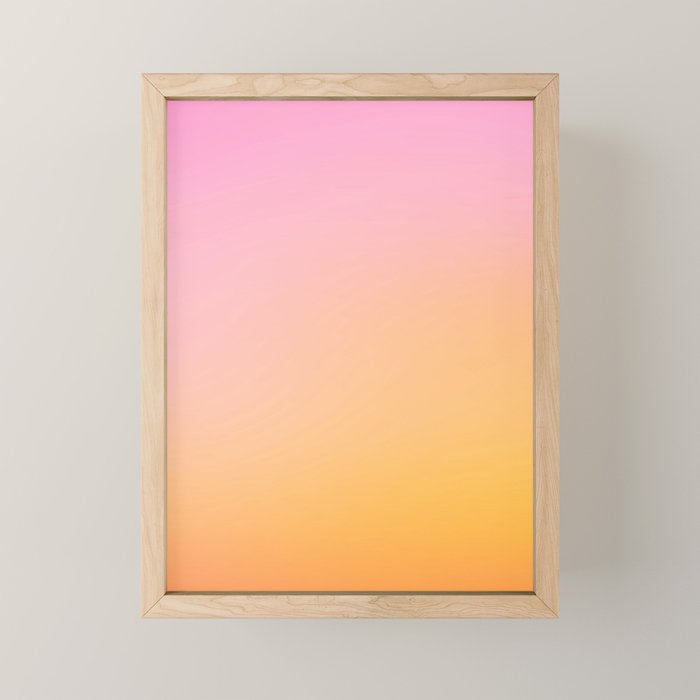 Sunrise Love - Pink & Pumpkin orange glow Mini Art Print Gallery Image 1