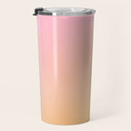 Sunrise Love - Pink & Pumpkin orange glow Travel Mug Gallery Image 3