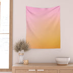 Sunrise Love - Pink & Pumpkin orange glow Wall Tapestry Gallery Image 2