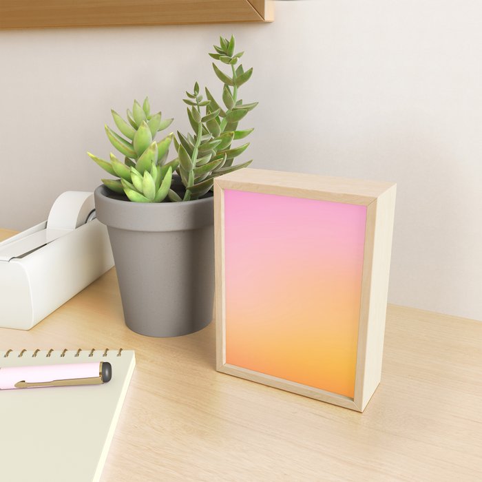 Sunrise Love - Pink & Pumpkin orange glow Mini Art Print Gallery Image 2