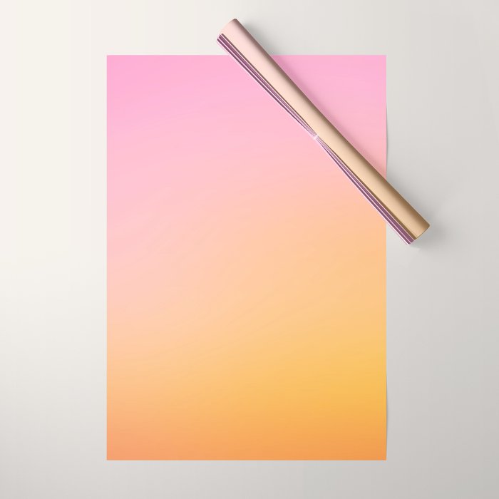 Sunrise Love - Pink & Pumpkin orange glow Wrapping Paper Gallery Image 1