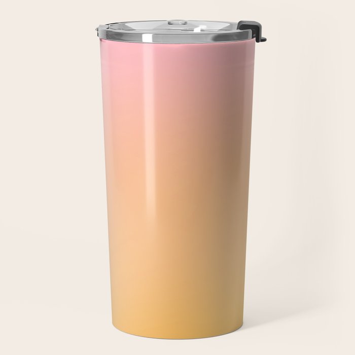 Sunrise Love - Pink & Pumpkin orange glow Travel Mug Gallery Image 2